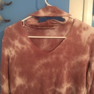 PINK & WHITE TIE DYE LONG SLEEVE